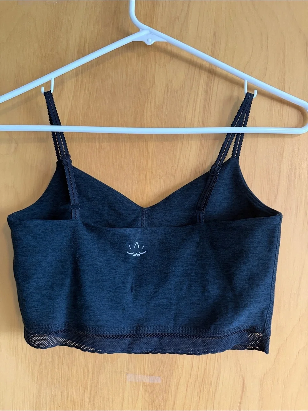 Beyond Yoga Spacedye Allure Lace High Cropped Tank Black Small